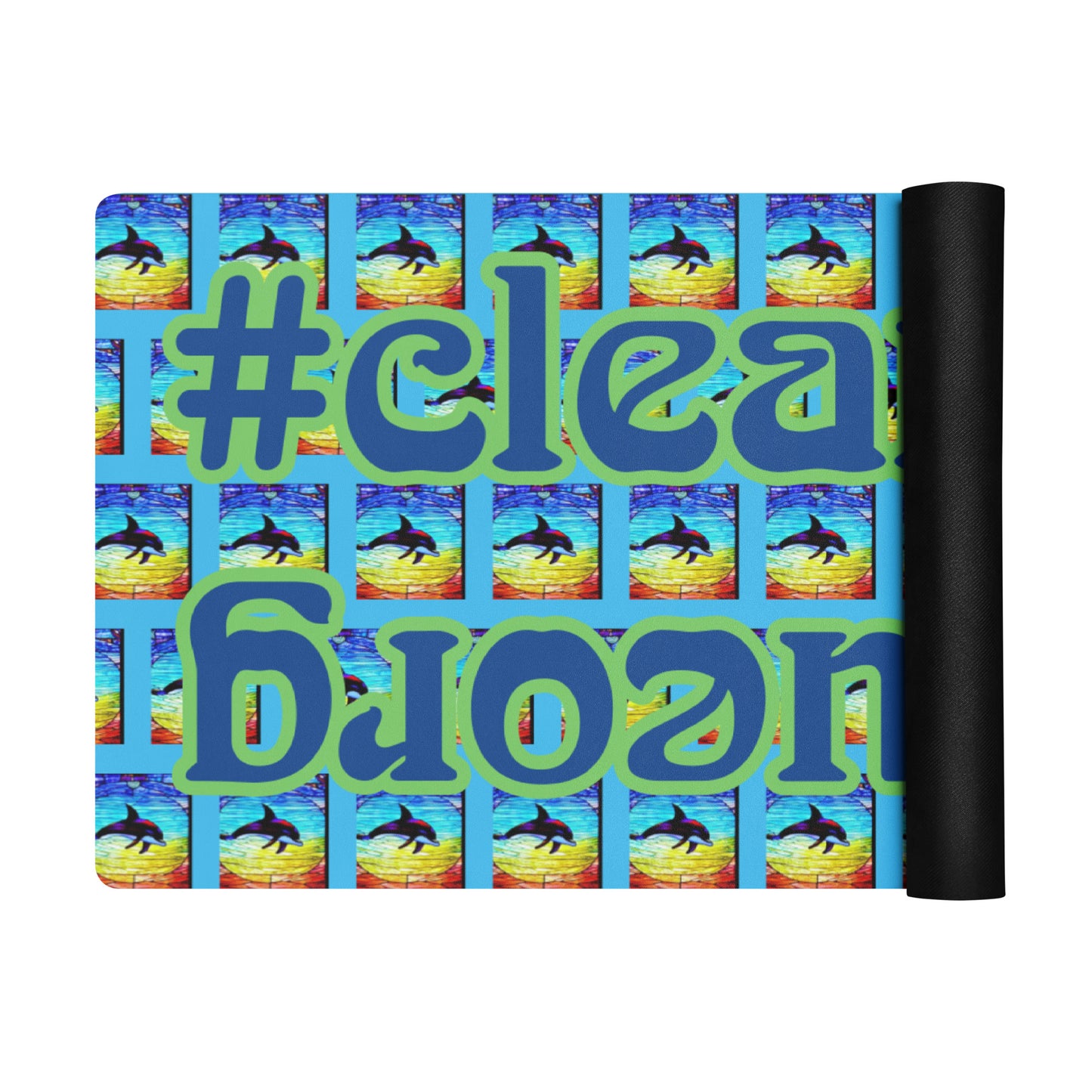 Yoga mat #clear blue org