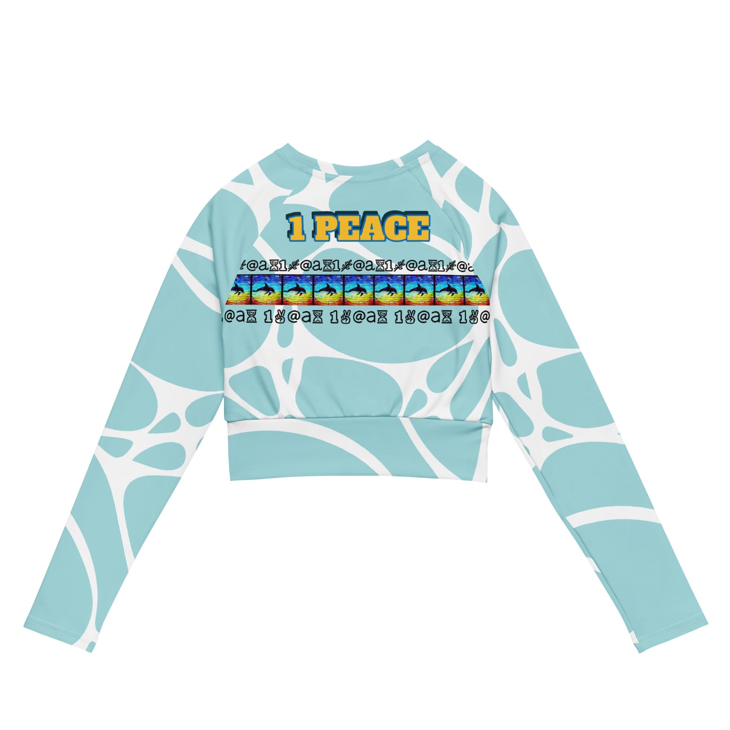 long-sleeve crop top #Clear Blue