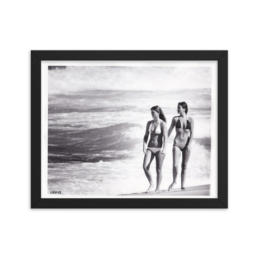 Framed poster Vintage Bikini Girls